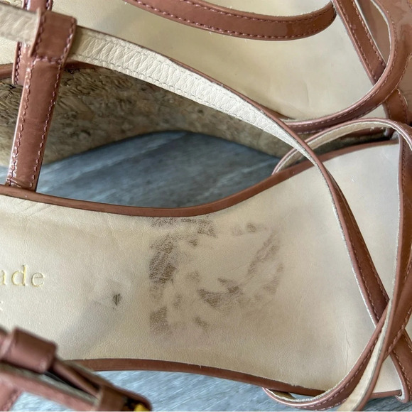KATE SPADE Talanse Pink Patent Wedge  Platform Sandals - Picture 14 of 14